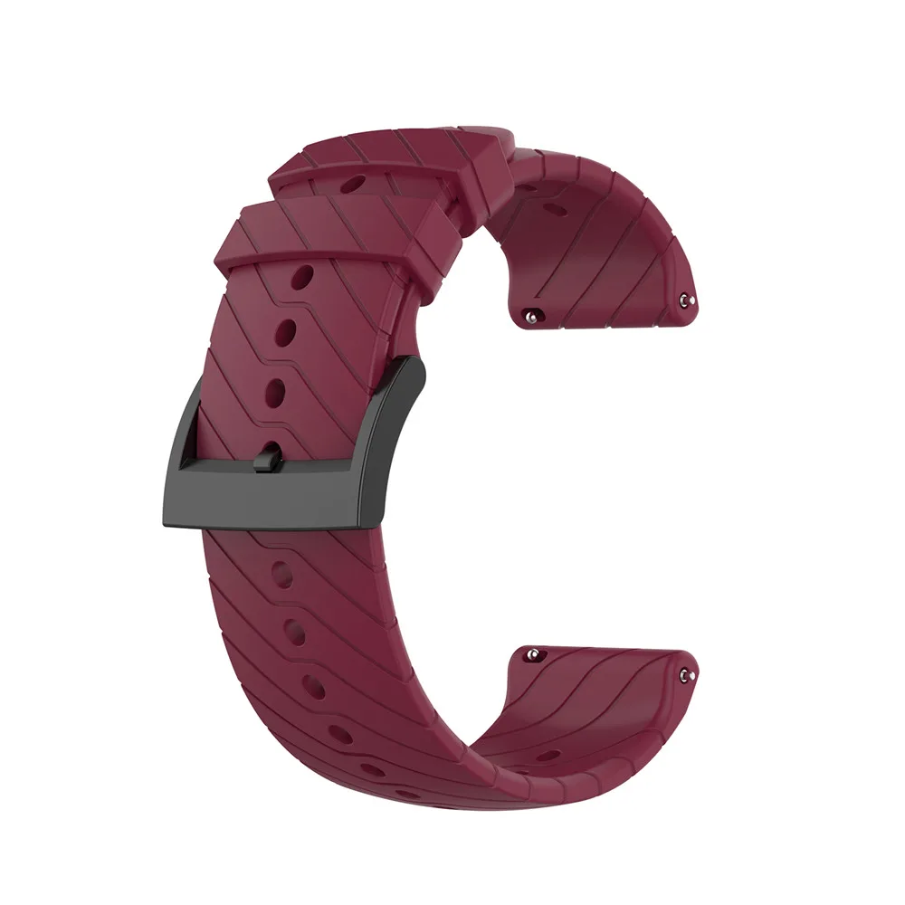 Силиконовый ремешок для часов SUUNTO9/9 Baro для SUUNTO Spartan Sport Wrist HR D5 аксессуары для умных часов Ремешок для наручных часов - Цвет: wine red