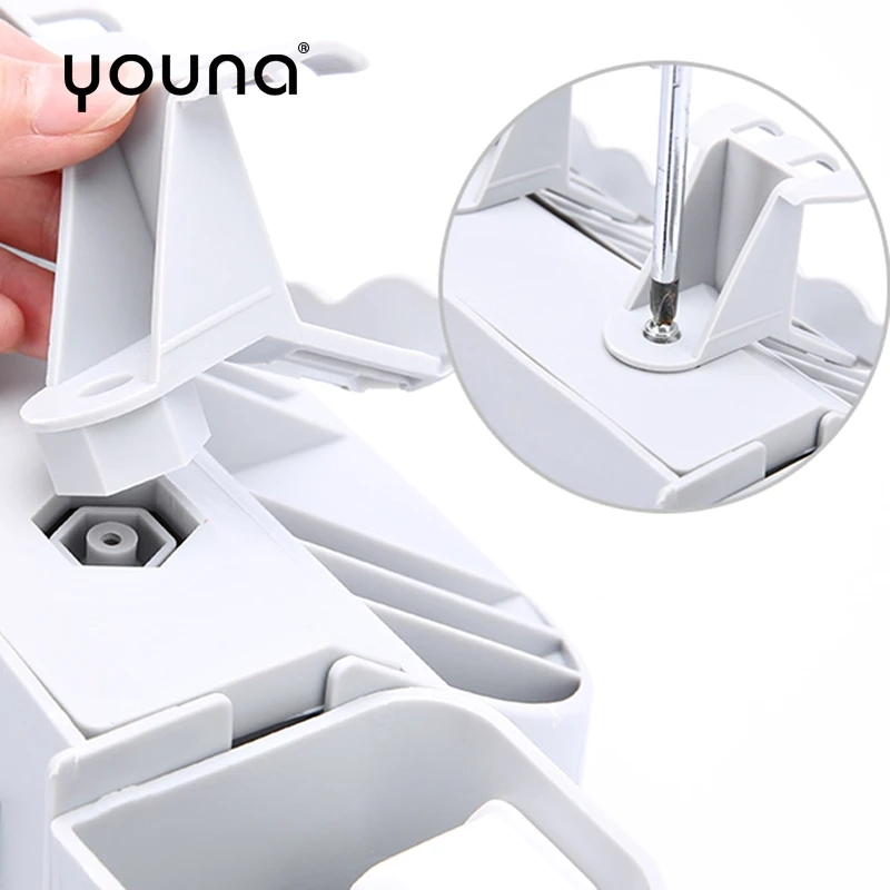 YOUNA пластиковый настенный держатель для зубных щеток Автоматический Диспенсер для зубной пасты Стеллаж Для Хранения Туалетных принадлежностей набор аксессуаров для ванной комнаты