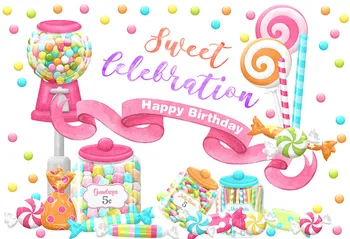 

Sweet Candy theme Photography Studio Backgrounds Newborn Birthday Party Photo Backdrop