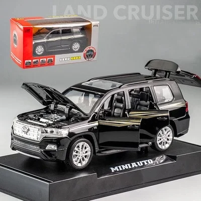 Высокая симитация 1:32 SUV сплав металлическая модель автомобиля Игрушечная машина оттяните назад Звук Свет мигает для детей взрослых подарки на день рождения машинки - Цвет: Black With Box