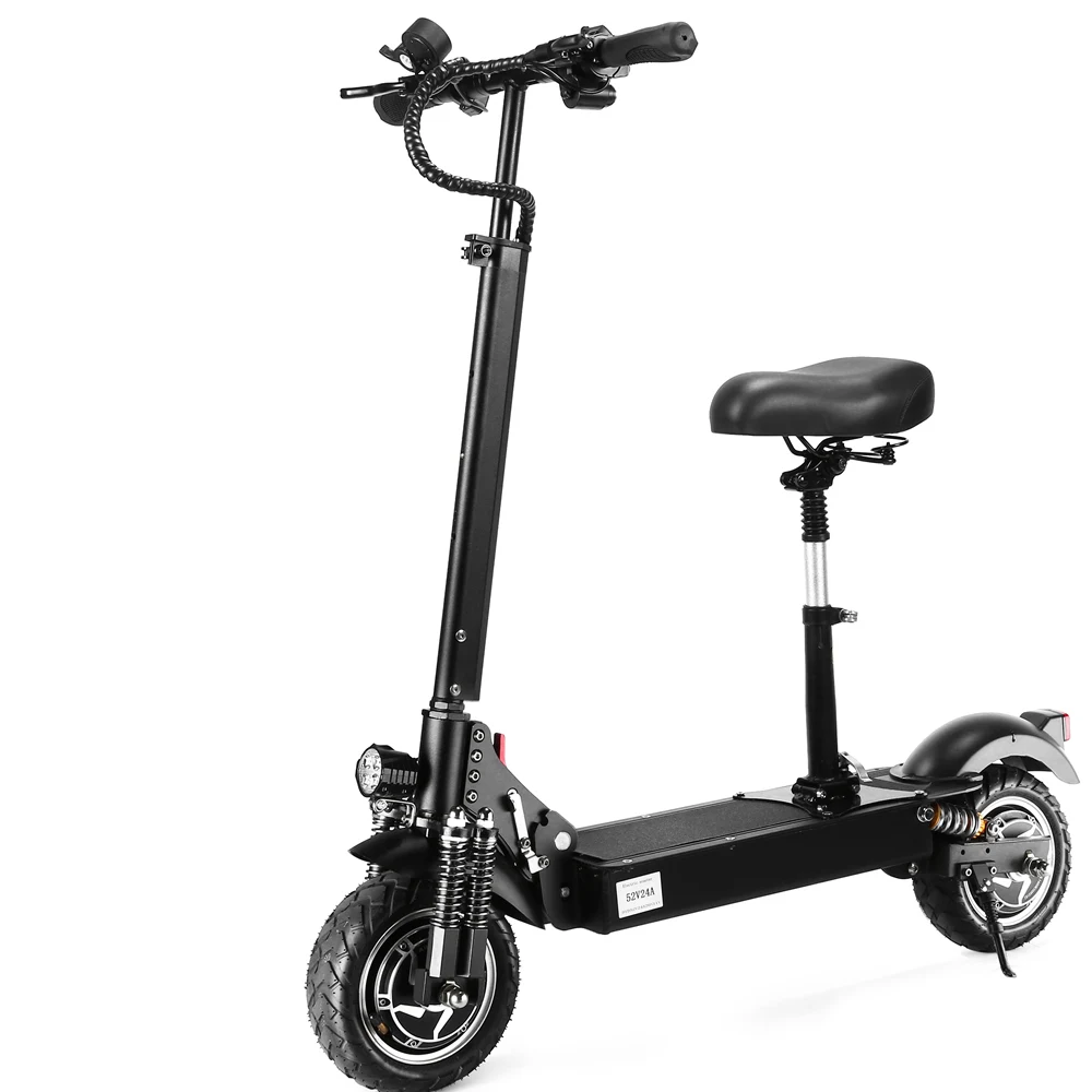 10 "52V3200W Folding Electric Scooter Adult Aluminum Alloy Off-road Dual Drive Dual Oil Disc Brake Lithium Electric Scooter