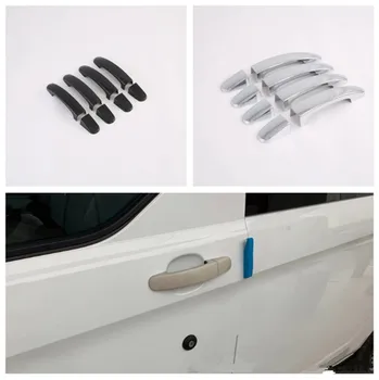 

Fit For Ford Transit 2017 Ford Tourneo Custom 2016 Carbon Fiber Style ABS Car Door handle bar cover trim styling sticker