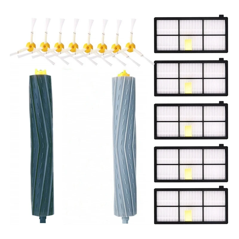 

Accessories Kit for IRobot Roomba 981 980 960 895 886 870 865 866 800 900 Series, Replacement Parts 8 Side Brushes,5 Filter,2 Ro