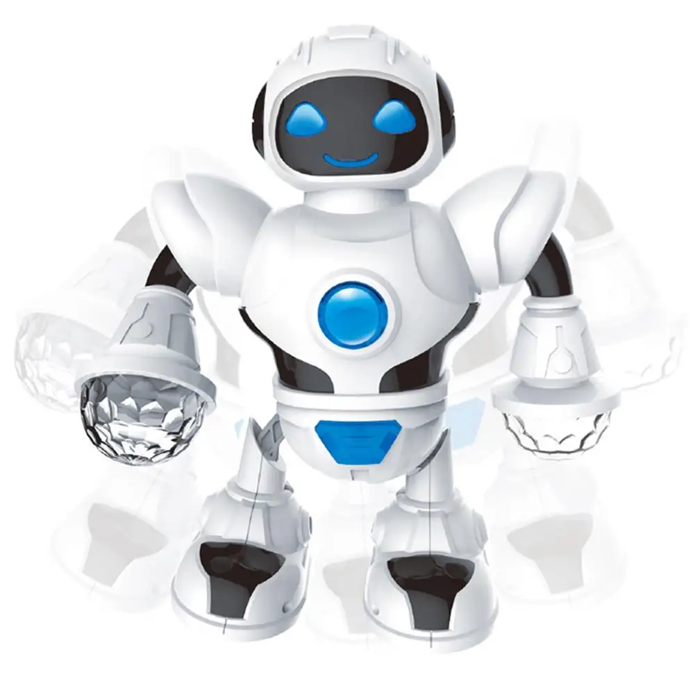 

Dancing Robot Colorful Singing Rotating Space Fighter Children Electric Robot Toy Rotating Light And Sound Kids Toy Gift