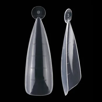 

1BOX Dual Forms (Stiletto Shape) Nail Tips 120PCS Dual Form Nail System UV Gel Acrylic Nail Extension Forms Mold Tips (12 Size)