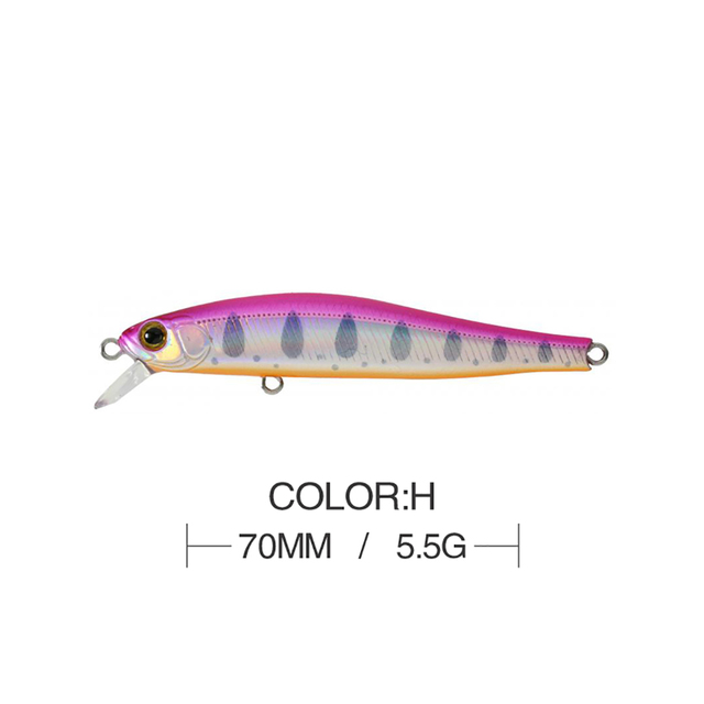 1PCS 70MM/5.5G Fishing Lure Pencil Minnow Hard Artificial Bait Sinking Wobbler Japanese Design Pike Bass Fishing Tools