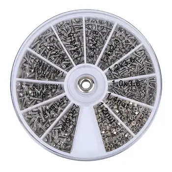 

1000 PCS Screws Nuts Repair Kits 12 Kinds Stainless Steel Tiny Hex Assortment Kit + Screwdriver For Glasses Sunglass Watch