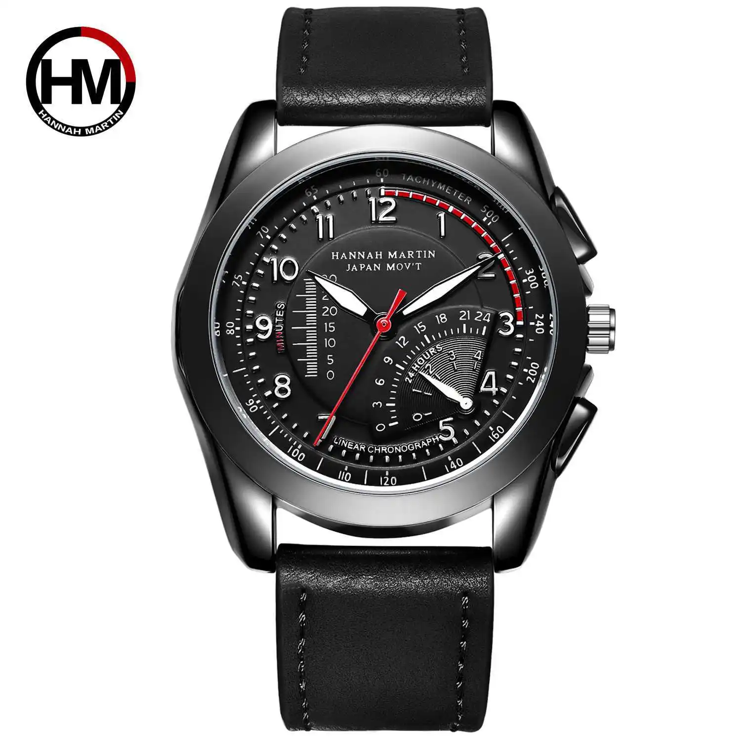 

Hannah Martin New Style MEN'S Watch Small Dial Decoration Waterproof Quartz Watch PU Band Watch Business Leisure Table