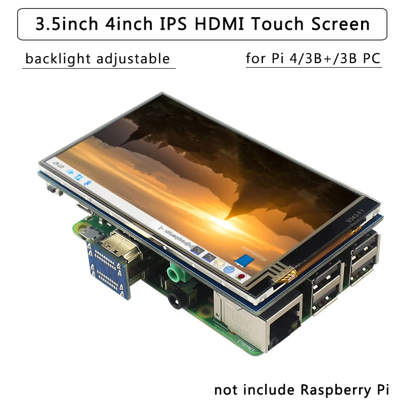 4 дюймовый 3 5 сенсорный экран Raspberry Pi 800x480 IPS Регулируемый ЖК дисплей с подсветкой