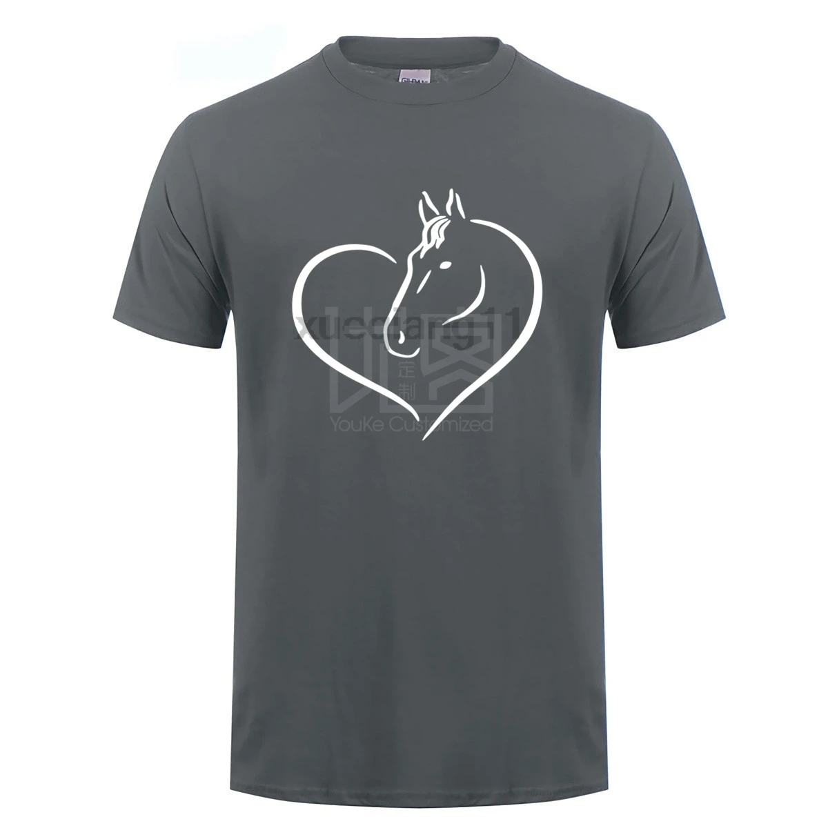 Amore Riding Horse Donna T Shirt Estate Manica Corta In Cotone Cavallo Divertente Ragazza T Shirt