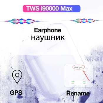 

Tws i90000 Max Headphones Wireless Earphone in Ear Super Bass Earbud Headphone with GPS For Phones Smart sensor Stereo Headset