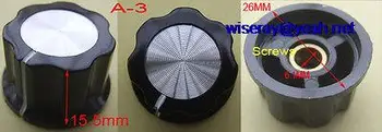 

DHL/EMS 250pcs Radio tune control HiFi Volume Knob With screw for Power AMPLIFIER A-3-A8
