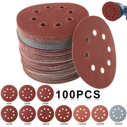 Lixadeira – disques de ponçage, papier de verre, grain 80 – 100, tampon de polissage pour le travail du bois, 300 pièces 