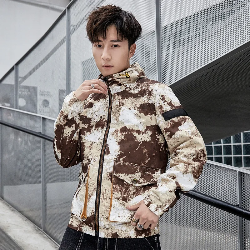 

2019 Spring And Autumn New Style Hooded Casual Camouflage Printed Jacket Men's Military Trend Versatile Men Jacket