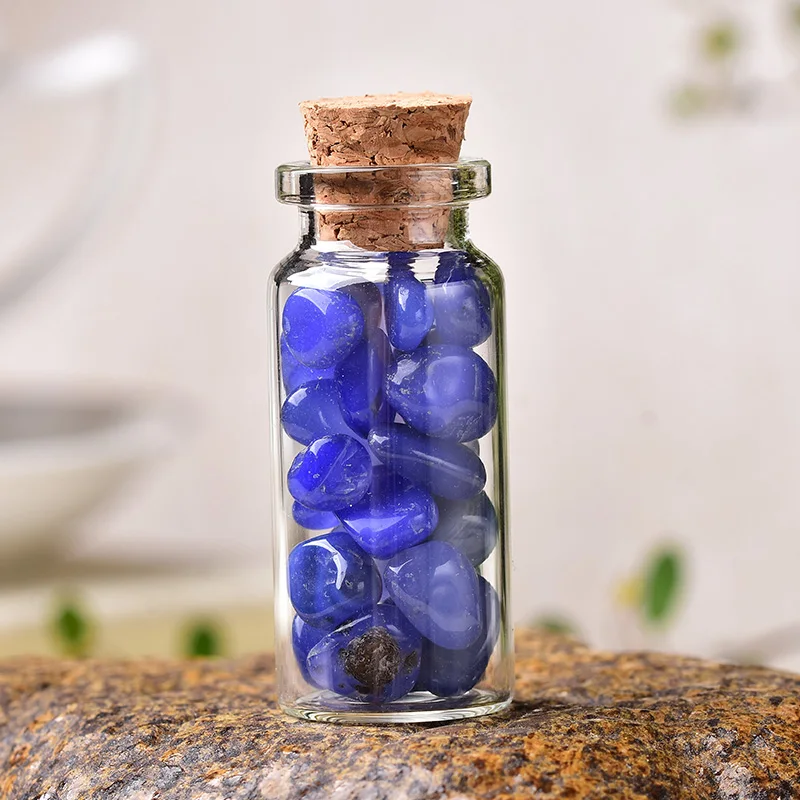 thumbnail image 1 of 1 botella de deseos de cristal natural para decoración del hogar, piedra curativa, piedras pulidas naturales, botella de la suerte a la deriva, regalos de cumpleaños, 1 of 5