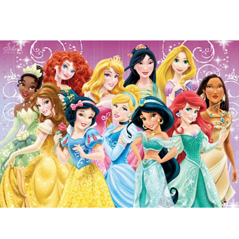 

Disney 5D Diy Diamond Painting Cartoon Princess Diamond Embroidered Full Round Diamond Mosaic Home Decoration