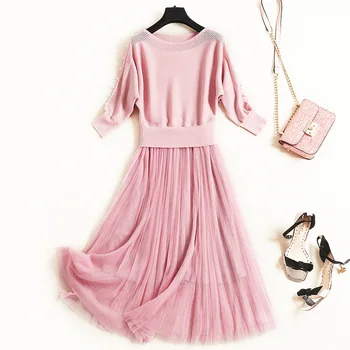 

Fashion Off Shoulder Spring Slim Ruffles Summer Midi Long Dress Puff Sleeve Party Women Casual Elegant Floral Print Vestidos