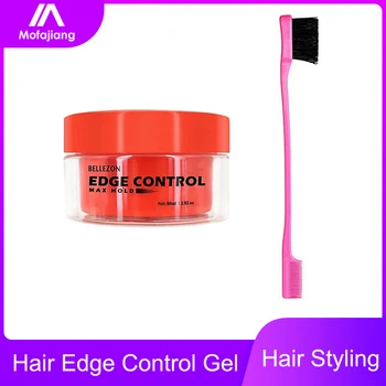 

Hair Oil Wax Cream Edge Control with Brush Long-lasting Hair Styling Cream Broken Anti-Frizz Hair Fixative Gel Stick Smoothing