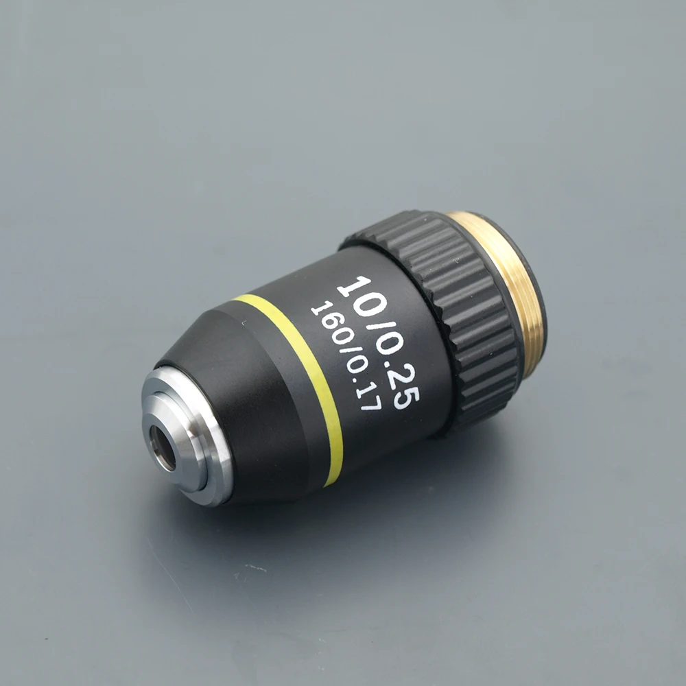 Optical Instruments Zoom Lens 195 Black Achromatic Objective 4X 10X 20X 40X 60X 100X Microscope Objective Lens RMS 20.2mm Parts