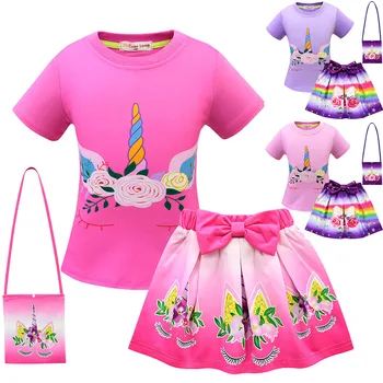 

Unicorn Unicorn Girl Three-piece 3-8 Year In Children Children Suit 3451