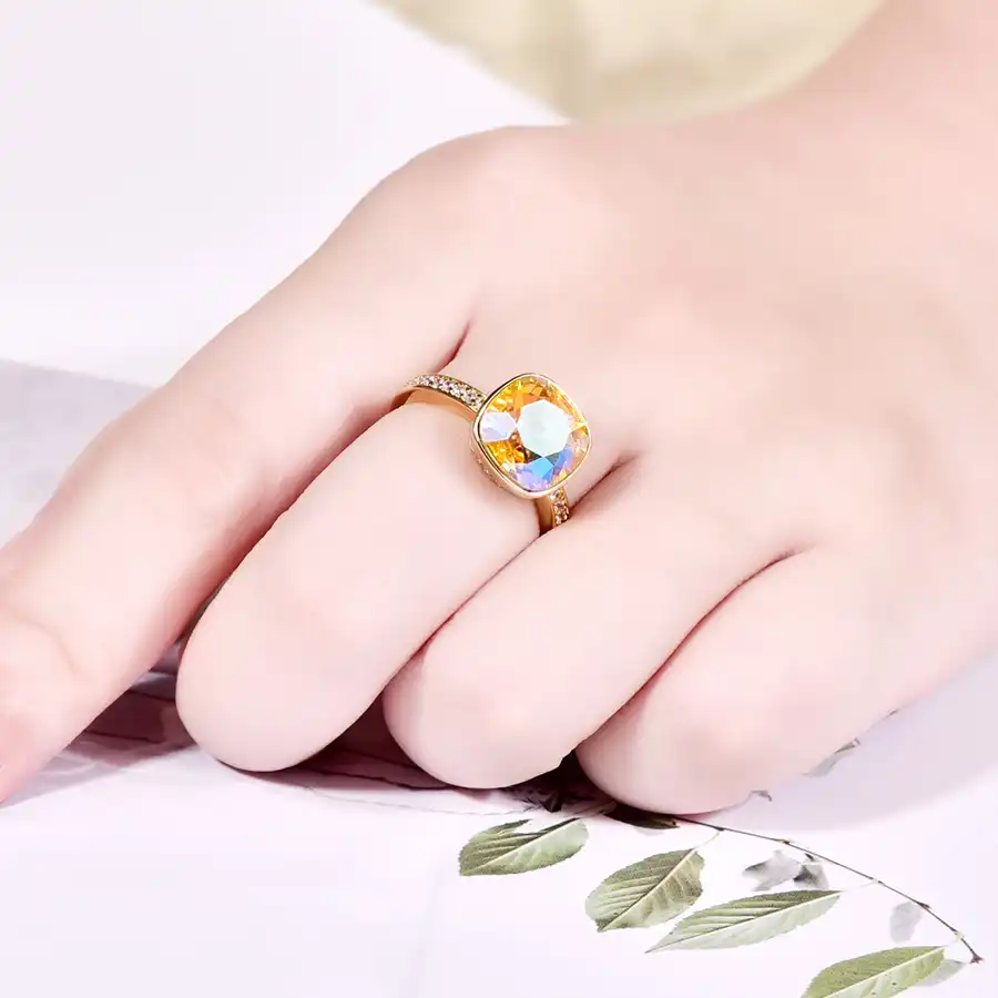 Malanda Anillos De Lujo Con Cristales Swarovski Para Mujer Anillos Para Fiesta Y Boda Accesorios De Joyeria Para Chica Regalo Para Mama Anillos Aliexpress