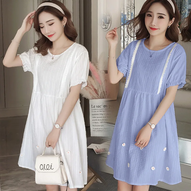

2019 Pregnant Women Nursing Clothes New Style Side Zipper-Style Nursing Large Size Lace Nursing Clothes Dress