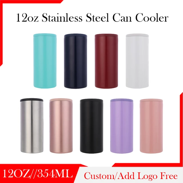 Personalized Stainless Steel Insulated Beverage Can Holder