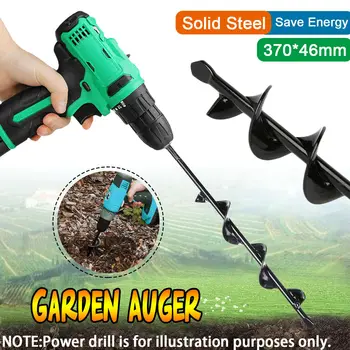 

1.8X14.5 Inch Spiral Drill Bit Planter Garden Earth Auger Spiral Planting Hole Dig Digger Drill Bit For Electric/Cordless Drill