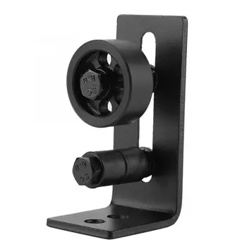 

Black Steel Sturdy Durable Door Guide for Sliding Barn Door with 8 Installation Options sliding