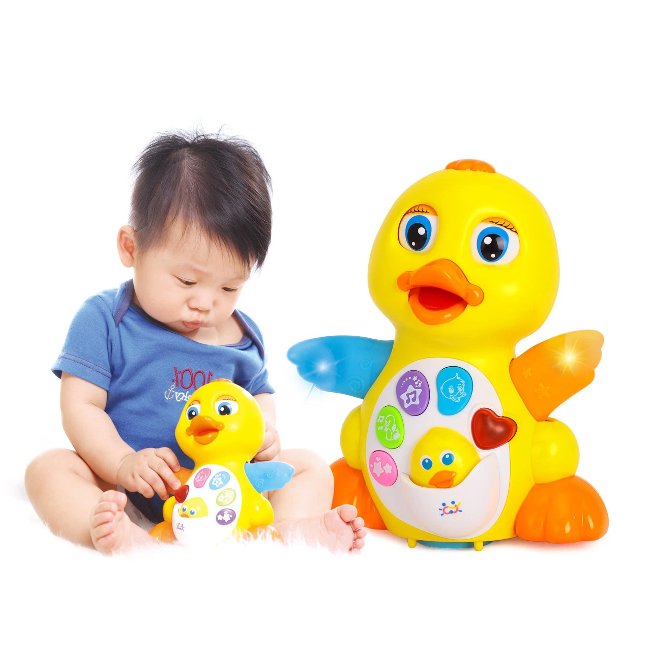 

Swinging Rhubarb Duck Baby Music Electric Universal Duck 1-3 Year Old Baby and Young Intellectual Animal Toy