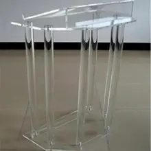 Современная элегантная напольная акриловая стойка для выступлений, прозрачная акриловая Трибуна, подиум