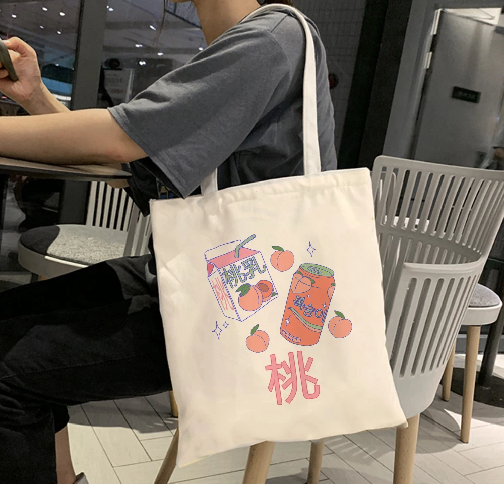 Tote-Bag Bookbag Shopper Gift Canvas Foldable Fashion Women Student