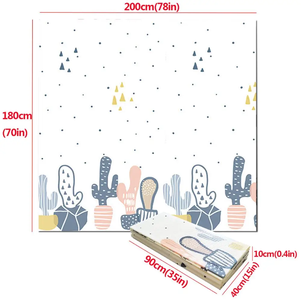 XPE детский игровой коврик игрушки складной пазл нескользящий игровой коврик для младенцев 200*180*1 см пена ползающий коврик упаковка и игровой матрас