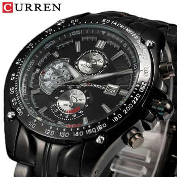 

CURREN Full Stainless Steel Quartz Watches Mens Sport Wristwatch Waterproof Male Clock Relogio Masculino erkek saat Gifts