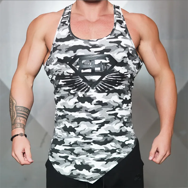 

Fitness Muscle Brother Casual Trend Vest Running Line And Iron Training Pure Cotton Slim Fit Elasticity Sports Sleeveless T-shir