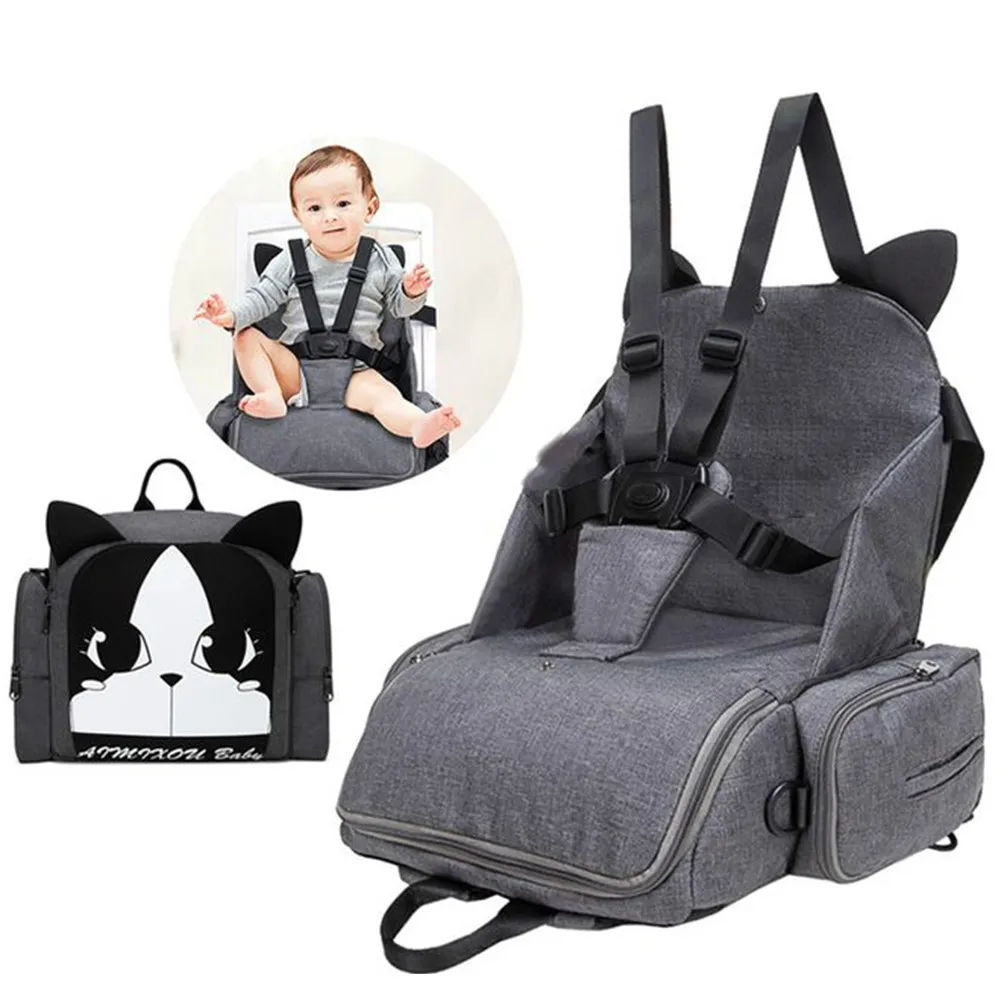 

Toddler Dining Travel Booster Seats Child Car Safety Seats Multi-function Diaper Backpack Shoulder Maternity Dining Chair Bag