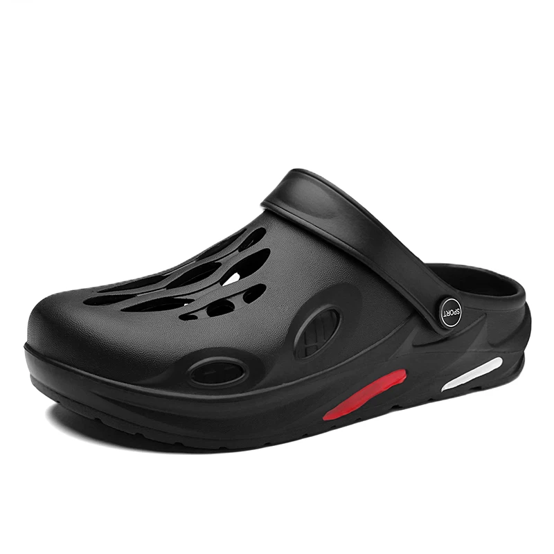 

2021 Mens Sandals Womens Light Mules Summer Non-slip Hole Shoes Clogs EVA Garden Shoes Girl Boy Female Beach Flat Male Slippers