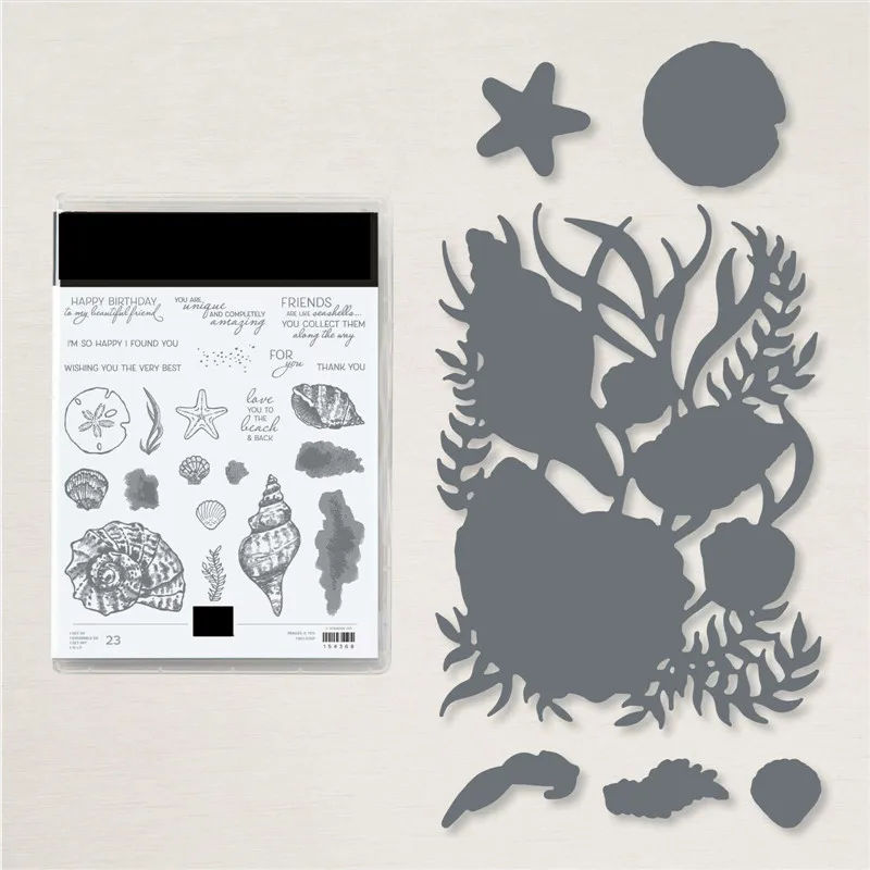 Đồ Đi Biển Cắt Kim Loại Qua Đời Và Tem Stencil Bản Mẫu Cho Diy Thêu Sò Album Thẻ Giấy Làm Dập Nổi Qua Đời Mới 2021