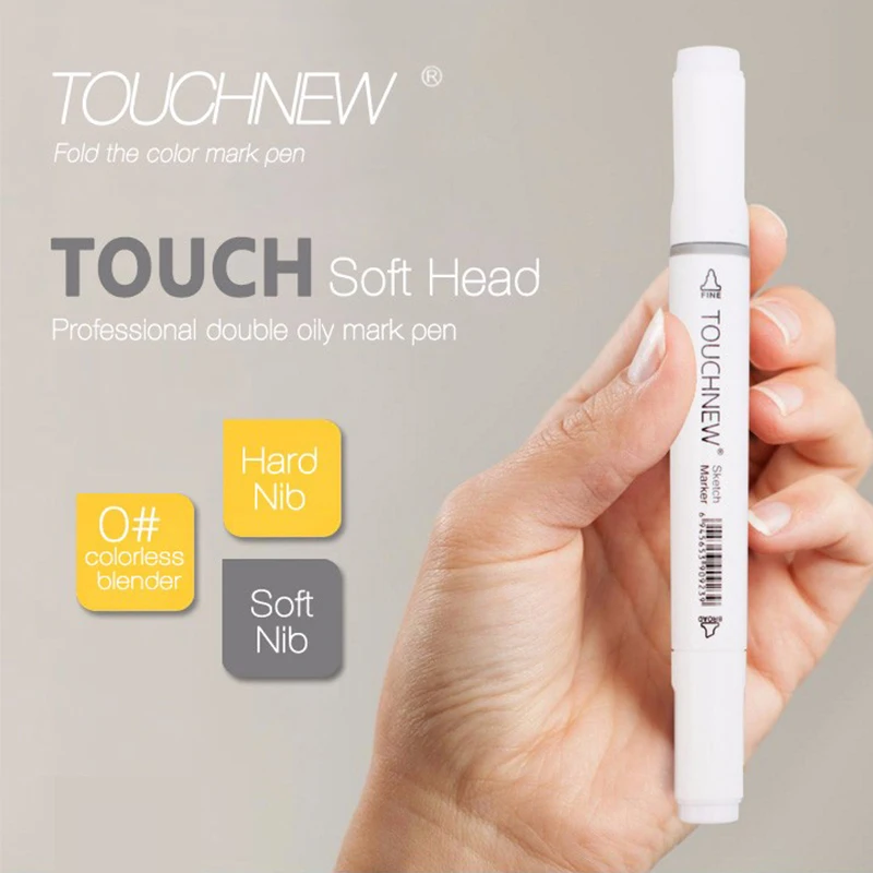 TouchNew 0#/120# бесцветный блендер черный маркер Alcoh Doub кисть для эскиза искусство маркер для Аниме Манга Дизайн Живопись принадлежности