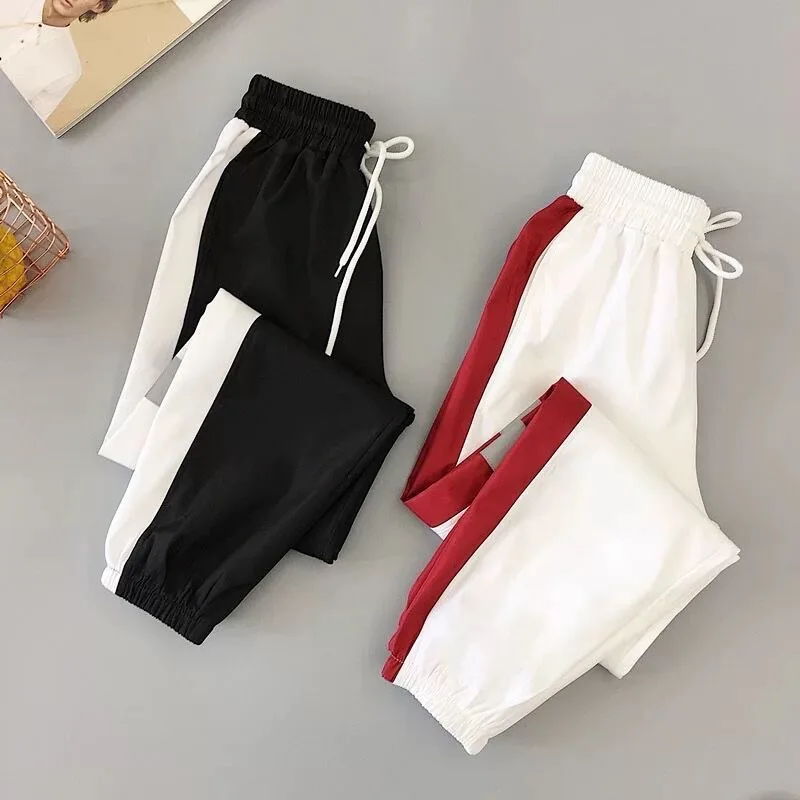 2020 Summer New Large size Beam Feet Pants Women Loose Sweatpants Elastic High Waist Joggers Sweat Pants Loose slacks Woman 2020 Summer New Large size Beam Feet Pants Women Loose Sweatpants Elastic High Waist Joggers Sweat Pants Loose slacks Woman