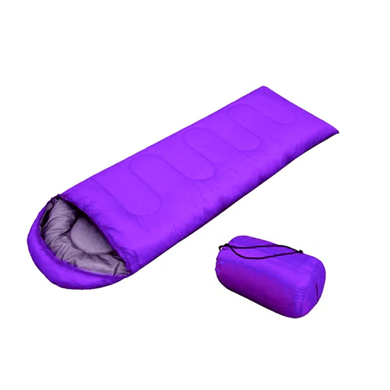 purple 210*70 см конверт спальный мешок для взрослых Кемпинг Открытый Мини прогулки пляж спальные мешки Сверхлегкий дорожная сумка весна осень - Цвет: purple