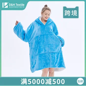 

2020 new lazy loose and fleece hooded sweater