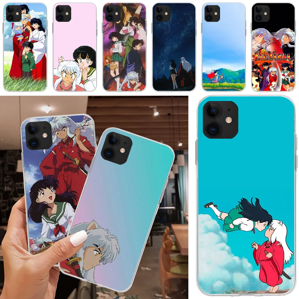 

OFFeier Inuyasha anime Soft Silicone Black Phone Case For iPhone 5C 5 5S SE 7 8 plus X XS XR XS MAX 11 11 pro 11 Pro Max