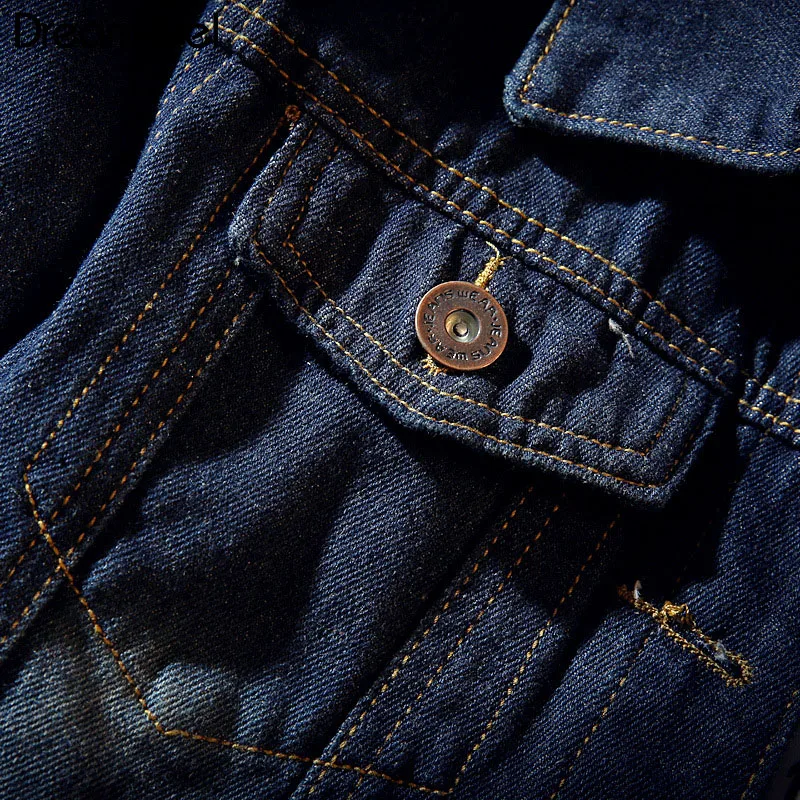 Мужская джинсовая куртка Модные мужские куртки и пальто тонкая весенняя верхняя одежда ковбойская одежда уличная одежда 3XL Y