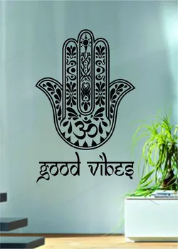 

Vibes Hamsa Handwall Sticker Home Yoga Namaste wall decal Om Zen Meditate Buddha bedroom decor HJ1146