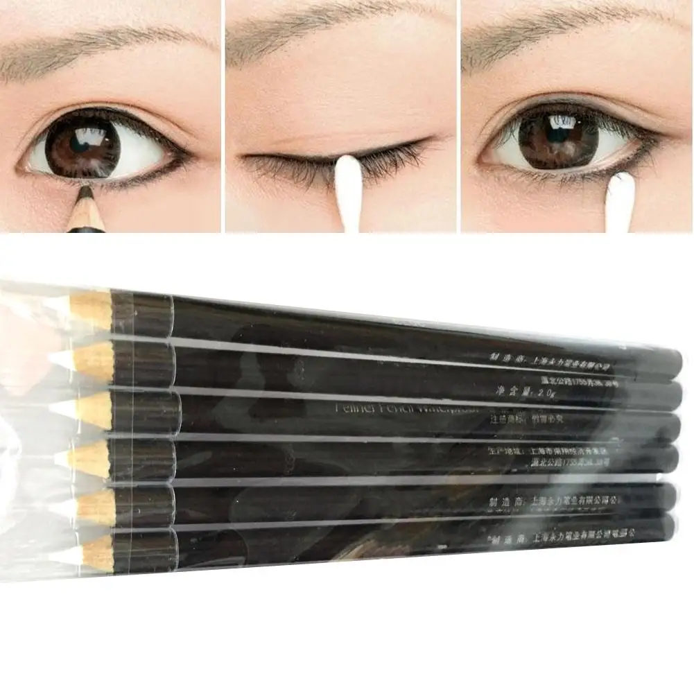 6 Pcs Smooth Makeup Pen Eye Liner Eyeliner Pencil Makeup Beauty Tools Liner Pen Women Cosmetic Accessories