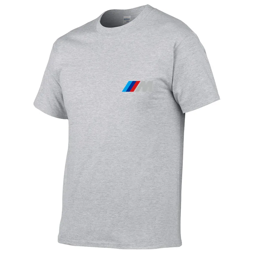 Light Gray Модные брендовые мужские футболки с коротким рукавом с принтом M power Fun Классические Летние Стильные повседневные футболки спортивные топы - Цвет: Light Gray