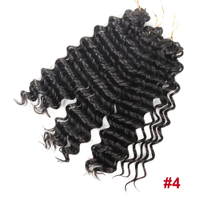 Synthetic Deep Wave Crochet Braiding Hair Extensions 10