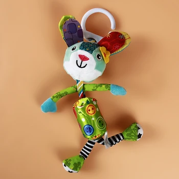 

Baby Rattles Toys Bed Hanging Squeaker Toys Bed Car Hanging Ring Bell Rattle Toy Kid Gift Stuffed Wind Chimes Plush Doll Toy