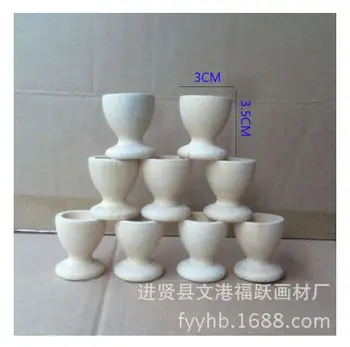 

Children DIY Easter Painted Egg Wooden Egg Tray Wooden Tass Shape Play House Toys Egg Tray